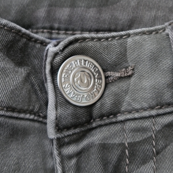 True Religion Camo Cargo Pants Utility Leggings Green Pockets Stretch Womens 24 - Picture 5 of 16